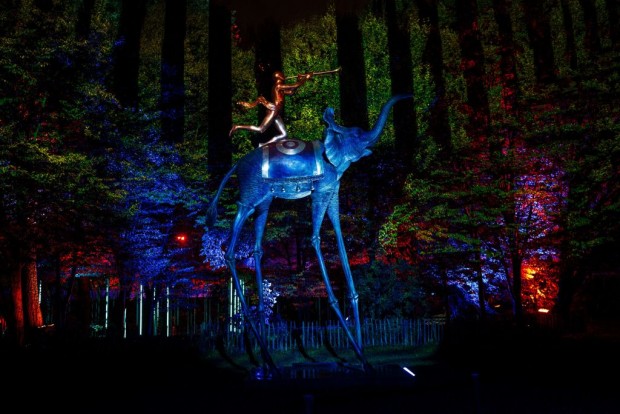 Salvador Dali Event Alert! France's Art In Nature Features Surrealism in Illuminated Sculptures