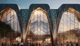 Golshan: A Visionary Fusion of Traditional Iranian Architecture and Tech in AI-Generated Shopping Bliss