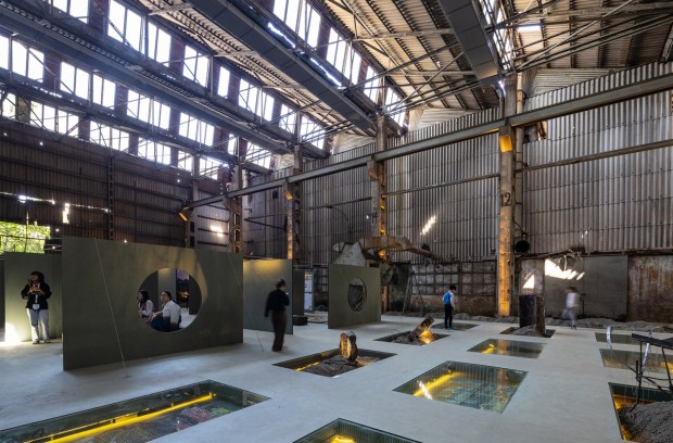 The Grid's Architectural Symphony in Vietnam's Gia Lam Train Factory