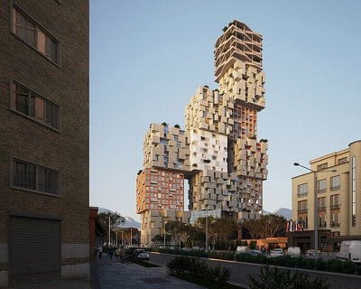 OODA’s Hora Vertikale: Transforming Tirana's Skyline With A Vertical Village Of 13 Stacked Cubes