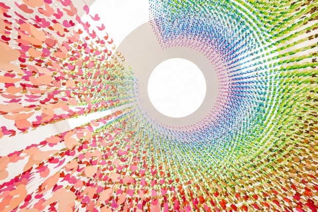Emmanuelle Moureaux's Whirlwind of Color Unleashes '100 Colors Butterflies' Into Shanghai's Art of Absolue Exhibition