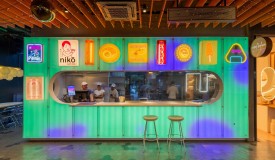 Restaurant Niko By URBANODE Unique Architectural Identity Displays a Fusion of Minimalist Japanese Design with the Vibrancy of Street Life