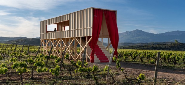 “A Table Elevated in the Landscape” Architectural Structure Situated in a Scenic Vineyard Terrain by J-AF Architecture and González Serrano Studio+