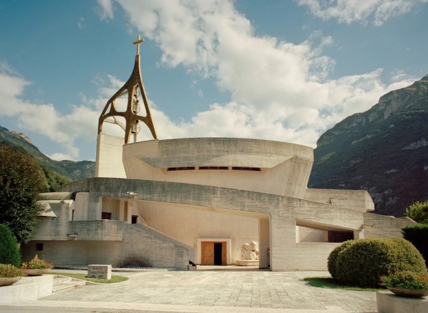 Giovanni Michelucci's Dramatic Concrete Church Symbolizes Hope and Remembrance in the Italian Dolomites