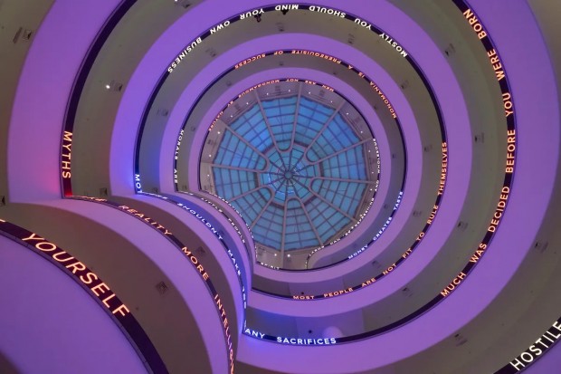 Jenny Holzer's Latest Guggenheim Exhibit Critiqued for Falling Short of Present Relevance