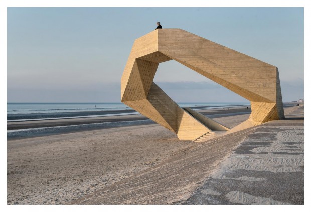 Westerpunt by Studio MOTO: A Pentagonal Observation Point Along Belgium's Coastline