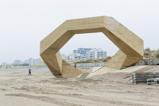 Westerpunt by Studio MOTO: A Pentagonal Observation Point Along Belgium's Coastline