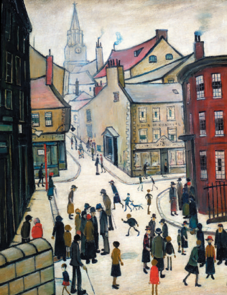 L.S. Lowry: Bridge Street, Berwick-upon-Tweed, 1938