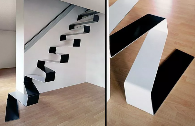 Modern Ribbon Staircase by HSH Architects.