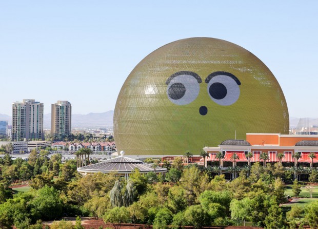 Sphere Lights Up Las Vegas Skyline