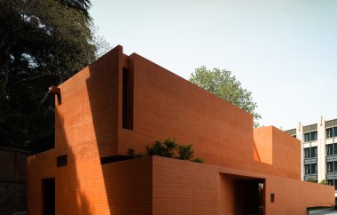 Mix Architecture's Red Box Exhibition Center, A Majestic Monolith Carved from Complete Stone
