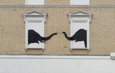 Banksy Adds New Elephants Artwork in Chelsea London, Just a Day After Goat Stencil