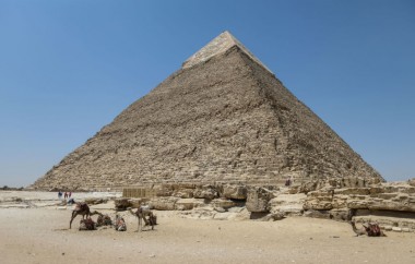 Tourists Visit Pyramids At Giza