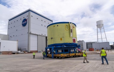 NASA, Boeing Move Artemis IV Rocket Hardware to Barge