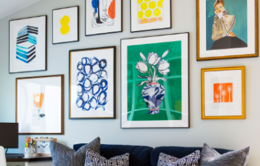 Black And White Interior Design Eclectic Living Room, Los Angeles