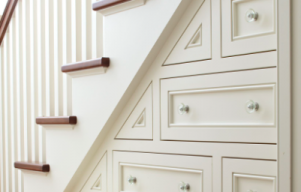 Staircase with drawers