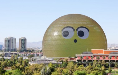 Sphere Lights Up Las Vegas Skyline